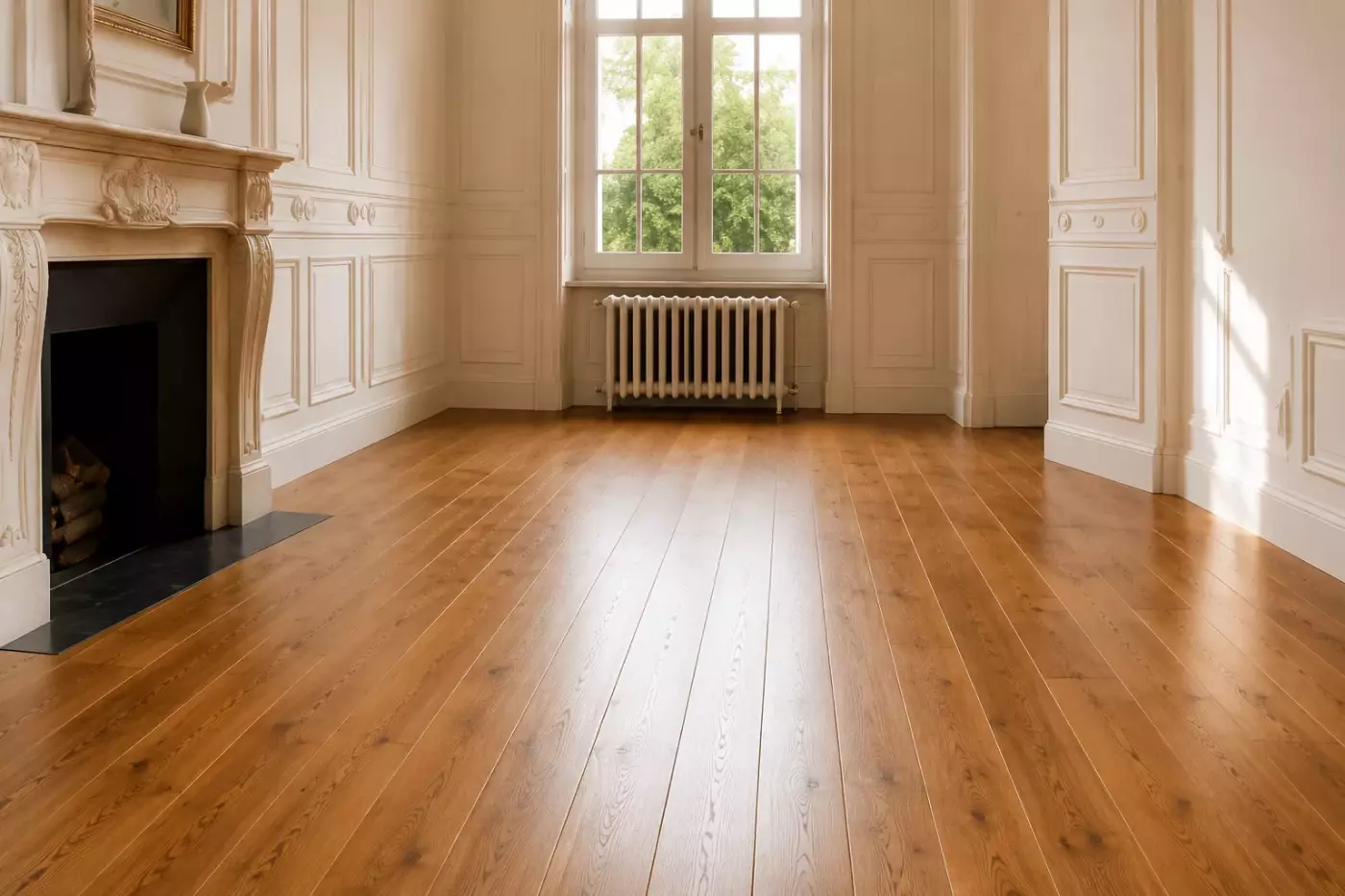 Parquet avec vitrification mate