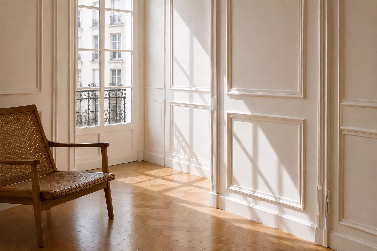 Parquet après finition, savoir-faire artisanal