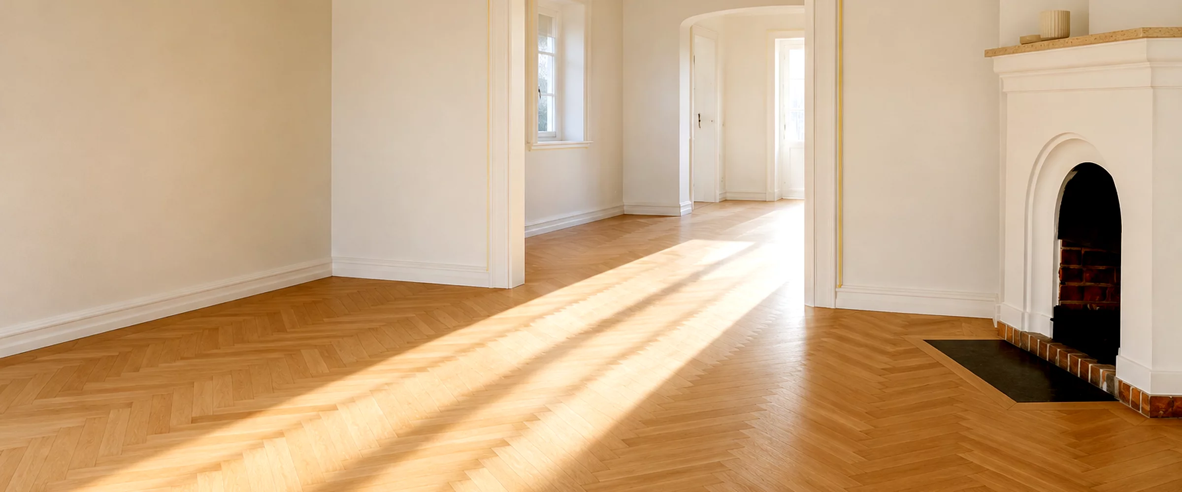 Parquet ancien en point de Hongrie dans un appartement parisien