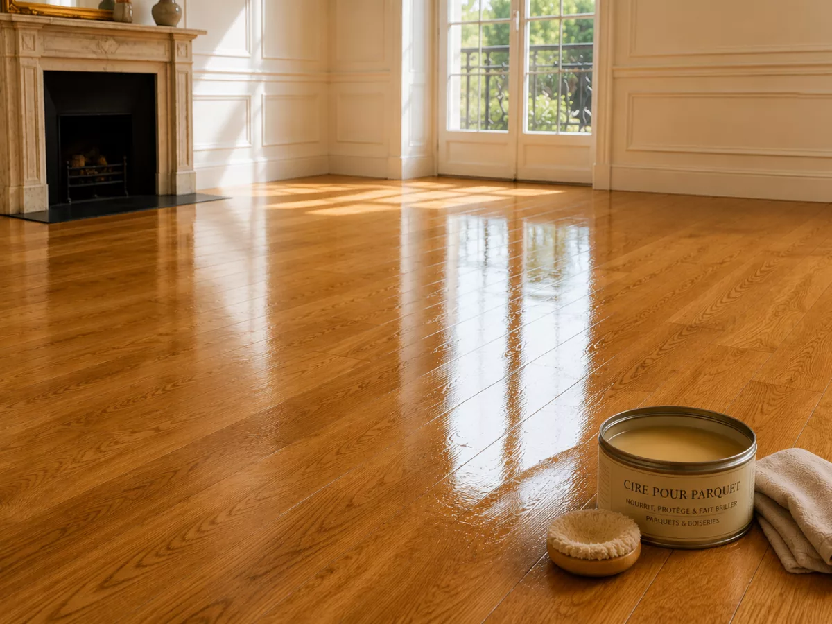 Aspect d'un parquet ciré