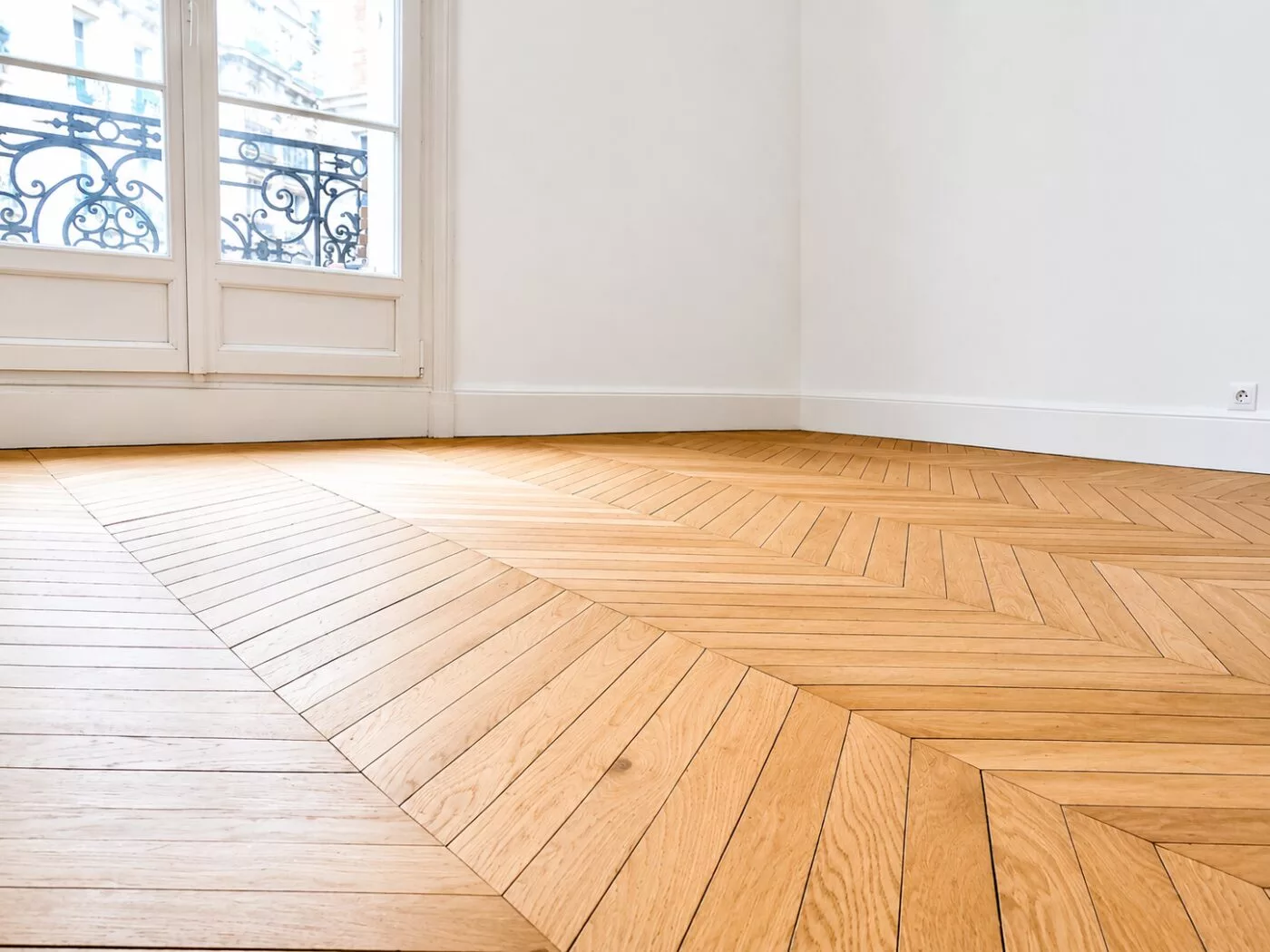 Parquet après ponçage, second exemple